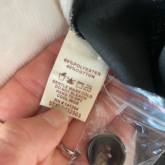 NWT Hem & Thread Chevron Jacquard Textured Crop Blazer flattering 1 button close - Picture 9 of 11